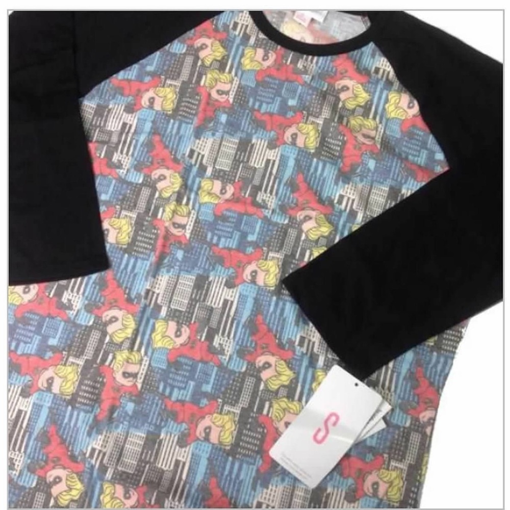 New Disney incredibles print on Lularoe Randy 3/4 sleeve light weight tee